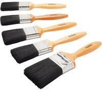Prodec 5 Piece Craftsman Trade Professional Mixed Bristle Paint Brush Set For A Smooth Finish, 2X 1.5, 2X 2, 1X 3 Inch Brushes