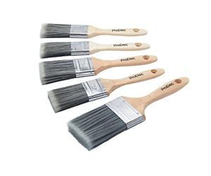 ProDec 5 piece Decorator Synthetic Paint Brush Set for Painting | with Emulsion, Gloss and Satin Paints on Walls, Ceilings, Wood and Metal, Contains 2x 1.5", 2x 2" and 1x 3 inch Brushes