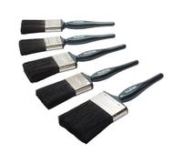 ProDec 5 piece Trade Pro Mixed Bristle Paint Brush Set for a Smooth Finish Painting with Emulsion, Gloss, Satin Paints on Walls, Ceilings, Wood, Metal - 2x 1.5, 2x 2 and 1x 3 inch Brushes