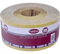 ProDec 50m Roll 60 Grit Coarse Grade Yellow Aluminium Oxide Abrasive Sanding Paper for Sanding Wood, Paint, Plaster, Filler, Metal and More, 115mm Wide Sandpaper Compatible with Machine Sanders