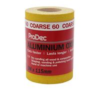 ProDec 5m Roll 60 Grit Coarse Grade Yellow Aluminium Oxide Abrasive Sanding Paper for Sanding Wood, Paint, Plaster, Filler, Metal and More, 115mm Wide Sandpaper Compatible with Machine Sanders