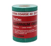 ProDec Sanding Paper Roll 5m - Green Aluminium Oxide 40 Grit Extra Coarse 115 mm - Pack of 18