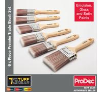 ProDec 6Pc Premier Synthetic Brush Set + Free Woodworker Brush- you get 10