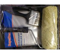 ProDec 9" Inch / 4" Twin Head Masonry Exterior Paint Roller &4inch Brush supa