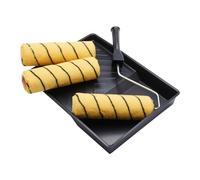 ProDec 9 inch x 1.75" 5 piece Triple Medium Pile Woven Paint Roller, 9" | Cage Frame and Tray Set for Painting with Emulsion and Masonry Paints on Interior and Exterior Walls and Ceilings