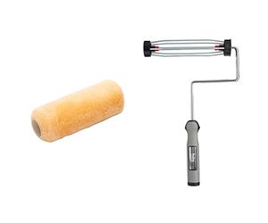 ProDec 9 inch x 1.75" Long Pile Sheepskin Paint Roller, Premium Quality Merino Wool & ProDec Advance 9 inch x 1.75" Titan No Break Ultra Tough Trade Professional Paint Roller Frame, 9" x 1.75" cage