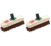 ProDec 9" Natural Palmyra Fibre Stiff Deck Scrub Brush Head (Pack of 2)