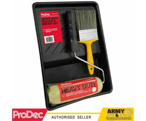 ProDec 9"x1.75" Single Head Masonry Roller Kit + Flat Brush Brick Wall Stone