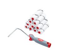 ProDec Advance 11 Piece 4 inch Medium Pile Microfibre Mini Paint Rollers with Frame for a Smooth Finish Painting with Emulsion Paints and Woodstains on Interior Walls, Ceilings and Wood, 4"