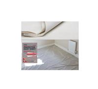 ProDec Advance 12ft x 12ft Water Resistant Protector Cotton Dust Sheet Drop Cloth For Painting Decorating Covering Floors & Furniture, Absorbs Spills, No Soak Through, DIY & Professional, Reusable
