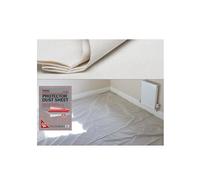 ProDec Advance 12ft x 9ft Dust Sheet Drop Cloth For Painting Decorating | Water Resistant Protector Cotton Covering Floors & Furniture, Absorbs Spills, No Soak Through, DIY & Professional, Reusable