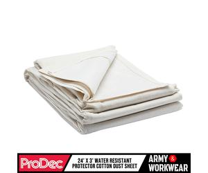 ProDec Advance 24' x 3' Water Resistant Protector Cotton Dust Sheet Hallways