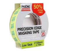 ProDec Advance 24mm (1 inch) x 50m + 50% FREE Low Tack Precision Edge Multi Surface Masking Tape, Razor Sharp Lines with No Paint Bleed, Indoor Painting & Decorating Compatible with All Paints, 1"