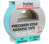 Prodec Advance 36mm (1.5 Inch) X 50M Uv Resistant Precision Edge Multi Surface Painters Masking Tape