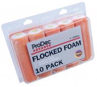 Prodec Advance 4 Inch Flock Mini Roller Sleeves, Pack Of 10 - Zero Pile Shed Finish For Gloss And Satin Paints