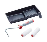 ProDec Advance 4 pc Ice Fusion Mini Paint Roller Set, 2X Rollers, Frame & Paint Tray - Ultra-Smooth Finish with Emulsion & Satin Paints on Interior Walls,Ceilings,Wood,Metal, 4" Paint Roller Set