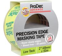 Prodec Advance 48mm (2 Inch) X 50M Low Tack Precision Edge Multi Surface Painters Masking Tape