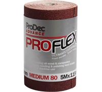 Prodec Advance 5M Roll Proflex Ultra Flexible Crack Resistant Aluminium Oxide Abrasive Sanding Paper 80 Grit