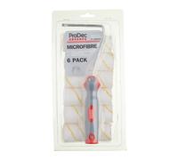 ProDec Advance 7 Piece 4" Jumbo Core 4" Short Pile Microfibre Mini Paint Rollers for Emulsion, Gloss, Satin, Woodstains and Varnishes with Soft Grip Frame