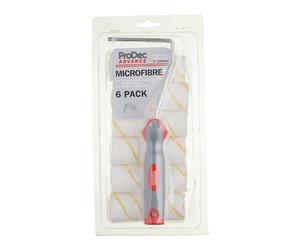 ProDec Advance 7pc Jumbo Core Short Pile Microfibre 4" Mini Rollers & Frame