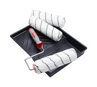 ProDec Advance 9 inch x 1.75" 5 Piece Triple Medium Pile Microfibre Woven Paint Rollers, Cage Frame and Tray Set for Painting with Emulsion Paints on Interior Walls and Ceilings, 9" (ARRT013)