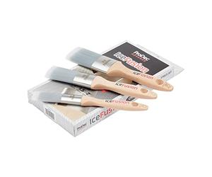 ProDec Advance Ice Fusion Oval Paint Brush Set, Contains 1, 1.5, 2 inch | 3 piece Trade Synthetic for Painting with Emulsion, Gloss, Satin Paints Ideal for Skirting Board, Architrave, Curved Surfaces