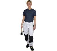 ProDec Advance Women's Painter's Trousers, for Women Only, Stain-Resistant White Work Trousers Pants, Painting Overalls for Women, Painter Trouser, Decorators Trouser - Size 8 / EUR 37