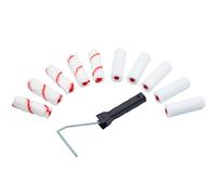 ProDec Contractor 11 Piece Assorted 4 inch Mini Paint Rollers and Frame, Paint Roller Set for a Smooth Finish Painting with Emulsion, Gloss and Satin Paints
