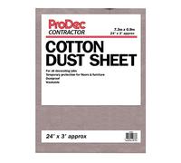 ProDec Contractor 24ft x 3ft Stairway Cotton Dust Sheet for Decorating, Carpet Protector, Washable Drop Cloth, Paint Shield, Painting Sheets, Heavy Duty Dust Sheets for Furniture, Paint Cloth