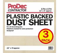 ProDec Contractor 3 pack 12ft x 9ft Contractor Poly Backed Dust Sheet