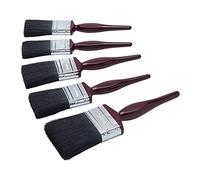 ProDec Contractor 5 piece All Purpose Mixed Bristle Paint Brush Set, 2 x 2 | for a Smooth Finish Painting with Emulsion, Gloss, Satin Paints on Walls, Ceilings, Wood, Metal- Contains 2 x 1.5, 1 x 3 inch