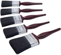 ProDec Contractor 5 piece All Purpose Mixed Bristle Paint Brush Set for a Smooth Finish Painting with Emulsion, Gloss, Satin Paints on Walls, Ceilings, Wood, Metal- Contains 2 x 1.5, 2 x 2, 1 x 3 inch