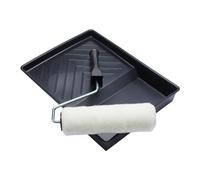 ProDec Contractor 9 inch x 1.75" 3 Piece Medium Pile Polyester Paint Roller, Cage Frame and Tray Set for Painting with Emulsion Paints on Interior Walls and Ceilings, 9"