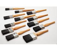 ProDec Contractor Painter's Dozen 12 Piece Paint Brush Set for a Smooth Finish with Emulsion, Gloss, Satin Paints on Walls, Ceilings, Wood, Metal - 2x 1, 5x 1.5, 4x 2, 1x 3 inch