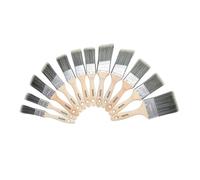 ProDec Decorator's Dozen Paint Brush Set Including Cutting In Brushes for a Smooth Finish Painting with Emulsion, Gloss, Satin Paints on Walls, Ceilings, Wood, Metal - 2x 1, 5x 1.5, 4x 2, 1x 3 inch