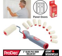ProDec Delta Door Panel Paint Gloss Pile Micro Roller (x 10) & Frame Handle Kit