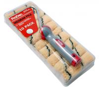 ProDec 11 piece 4" Medium Pile Woven Mini Rollers | for Emulsion Paint with Soft Grip Frame