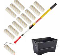 Prodec Kingfisher 15 Pc Hi-Performance Wall & Ceiling Woven Paint Roller & Frame Set - 9" X 1.75"