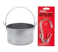 Prodec Octopus Metal Paint Kettle Can 6" Inch Round 1.5Ltr Swivel Pot Hook Holder Ladder