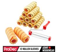 ProDec Paint Roller & Frame Set 9" x 1.75" 13-Piece Woven Rollers for Emulsion & Masonry - Pack of 6