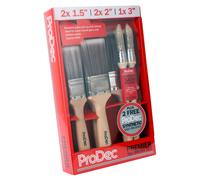PRODEC Premier Synthetic 7 Pc Paint Brush Set includes 2 Sash brushes