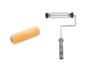 ProDec PRRE010 9 inch x 1.75" Medium Pile Sheepskin Paint Roller, 9", Brown Advance 9 inch x 1.75" Titan No Break Ultra Tough Trade Professional Paint Roller Frame, 9" x 1.75" cage