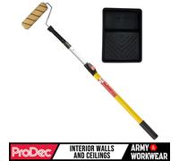 ProDec Roller Kit 9" Inch Tiger Stripe Medium Pile & Tray Paint & Extension Pole