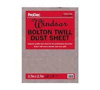 ProDec Windsor 12' x 9' Premium Quality Bolton Twill High Density Woven Cotton Dust Sheet For Covering Floors and Furniture