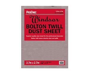 ProDec Windsor 12' x 9' Premium Quality Dust Sheet | Bolton Twill High Density Woven Cotton For Covering Floors and Furniture