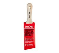Prodec Woodworker Paint Brush - 2 Inch, 50mm - Angled Synthetic Head Short Wooden Handle For Woodwork - Cutting In