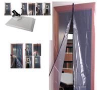 ProDec Zipped Doorway Dust Protector Heavy Duty Transparent Polythene Sheet For Preventing Dust Transfer Between Rooms During Renovations, Building Work and Construction