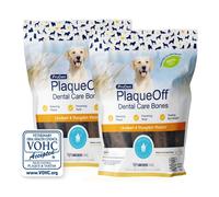 ProDen PlaqueOff 13 Dental Bones for Medium & Large Dogs, Tartar, Plaque & Bad Breath Remover, Improves Overall Oral Health, Pack of 2 (Chic