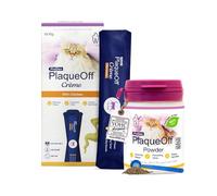 ProDen PlaqueOff Cat Dental Care Bundle - 6 x Lickable Creme Treats & 40g Powder | Helps Reduce Plaque, Tartar & Bad Breath | Natural Teeth Cleaning for Cats | Fresh Breath Support