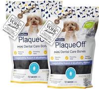 ProDen PlaqueOff Value Pack 40 Mini Dental Bones for Small & Toy Dogs | VOHC Accepted, Clinically Proven, Dual Action, Vet Recommended, Organic Seaweed, Removes Bad Breath, Plaque & Tartar
